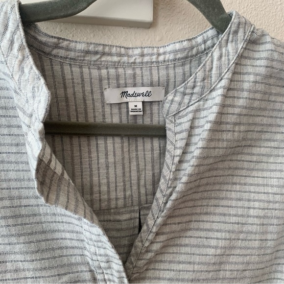Madewell tunic loose fit shirt stripe size M - Picture 2 of 3